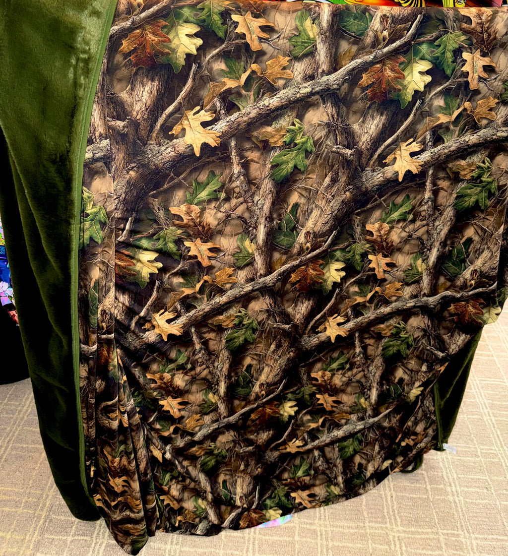 Camo 85”x63” Bamboo Fur Backed Blanket