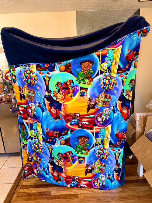 Bubbly Adventure 85”x63” Bamboo Fur Backed Blanket