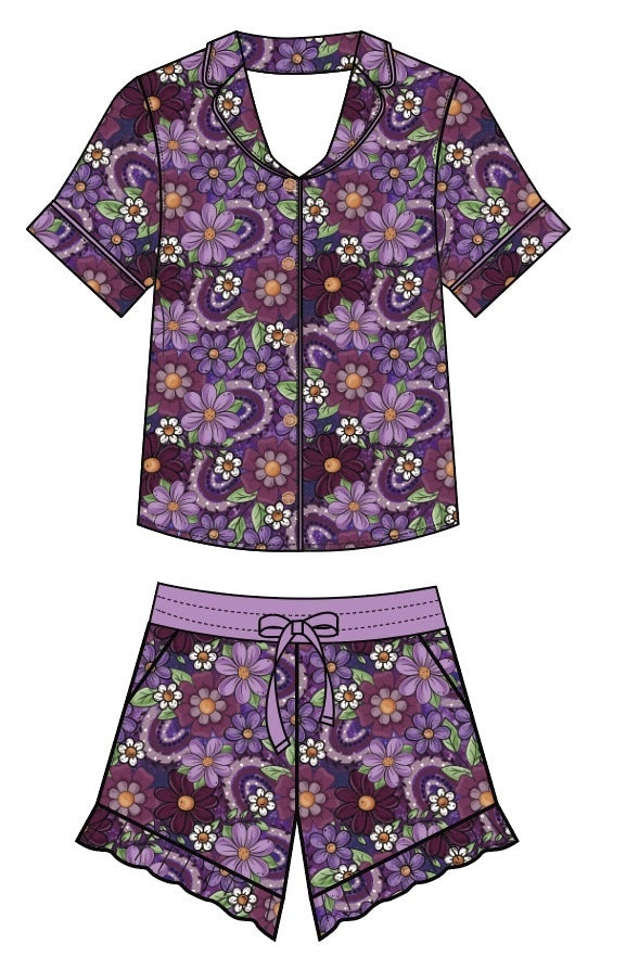 Women’s PJ set W/ Ruffle Shorts