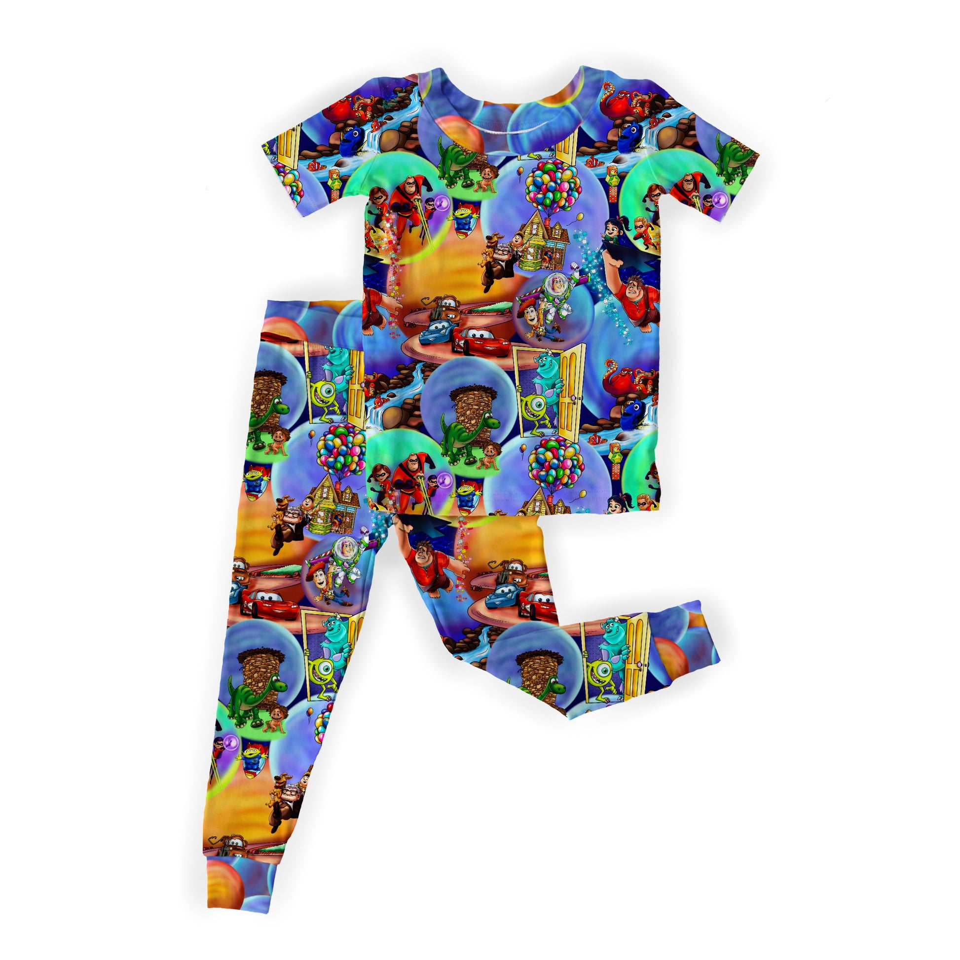 Bubbly Adventure Short Sleeve & Convertible Feet Pjs