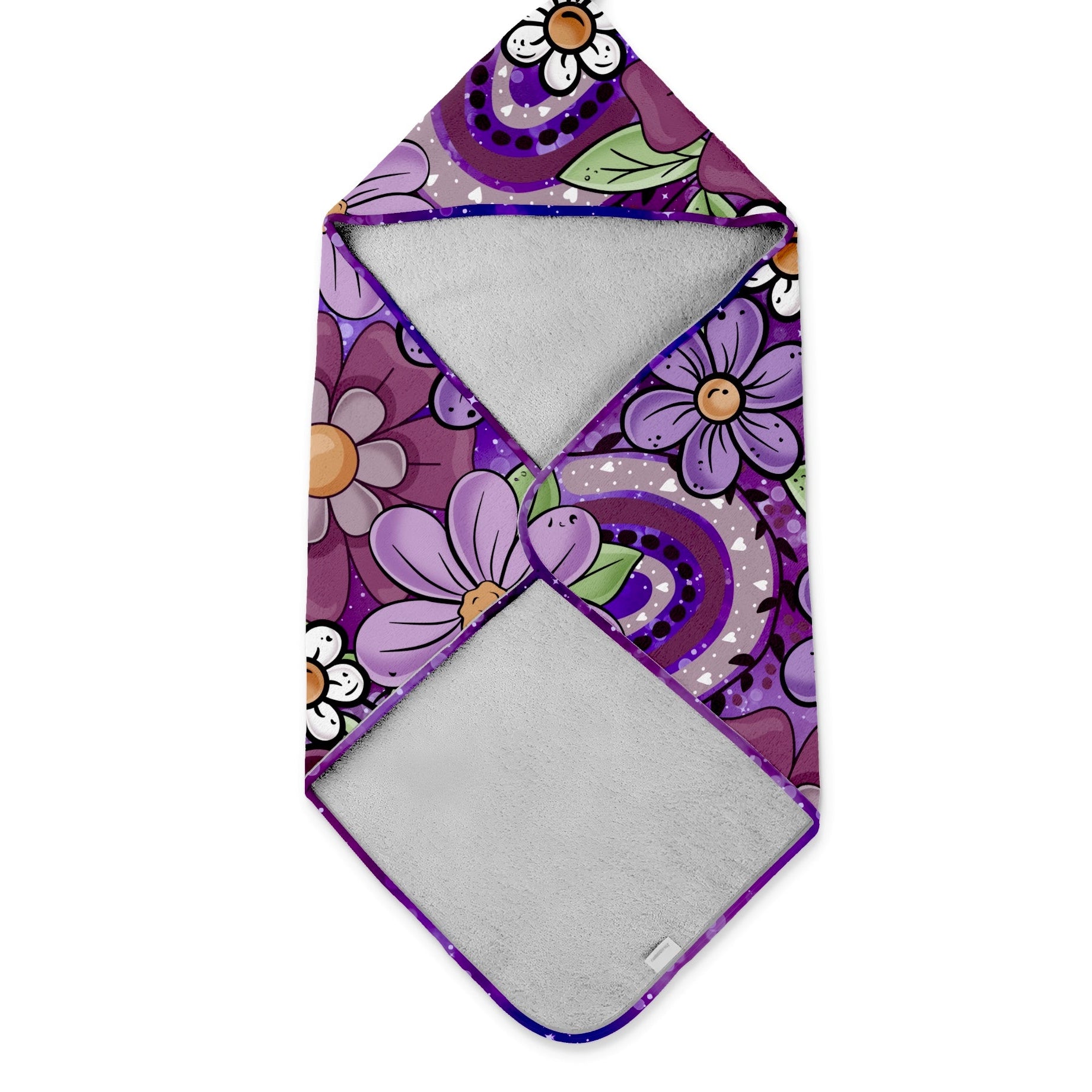 Cozy Blooms Hooded Bamboo Towel