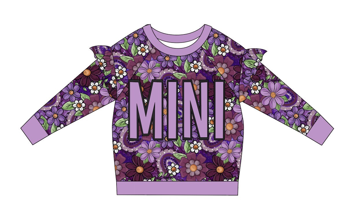 Cozy Blooms French Terry Bamboo MINI Crewneck