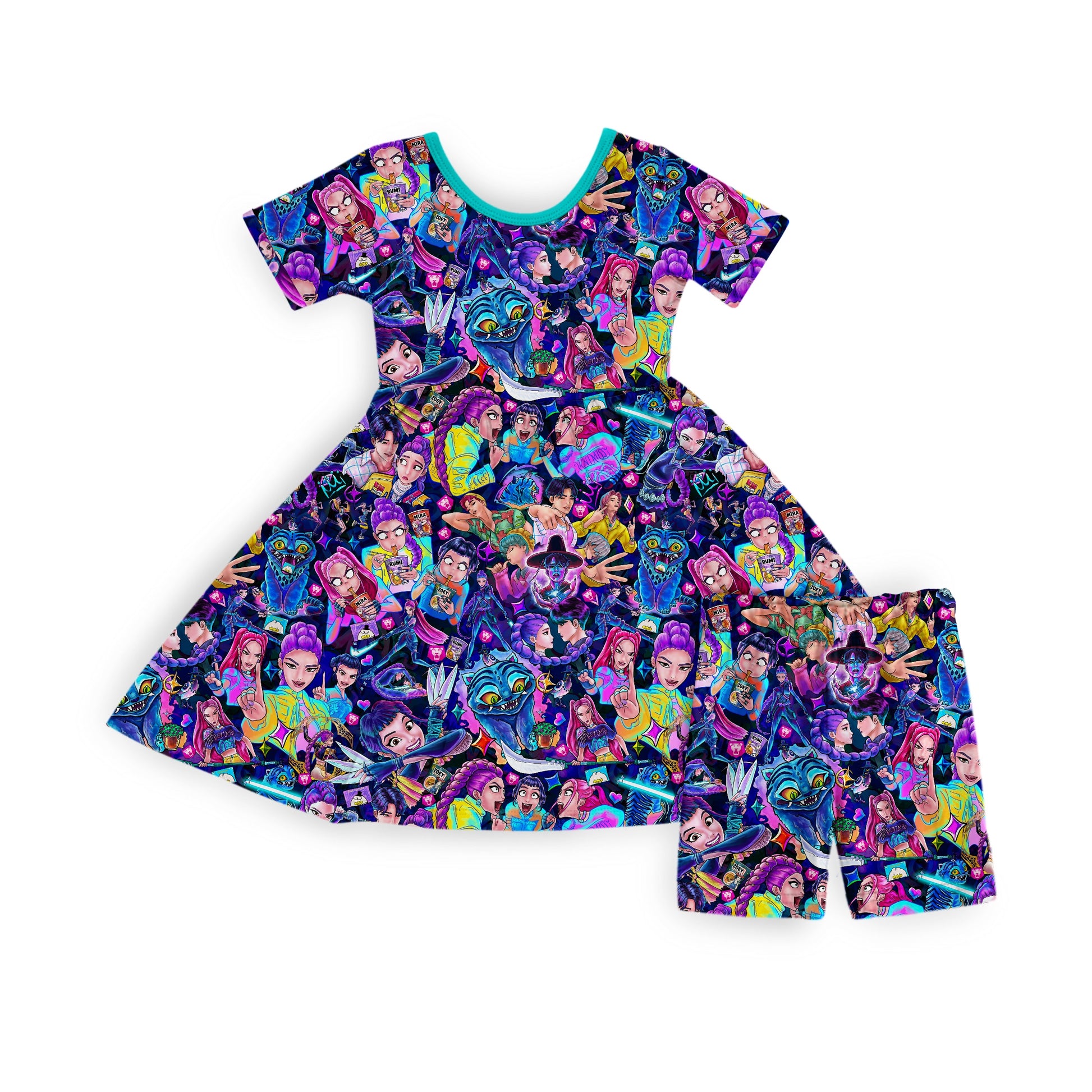 Golden Short Sleeve Twirl w/ shorts